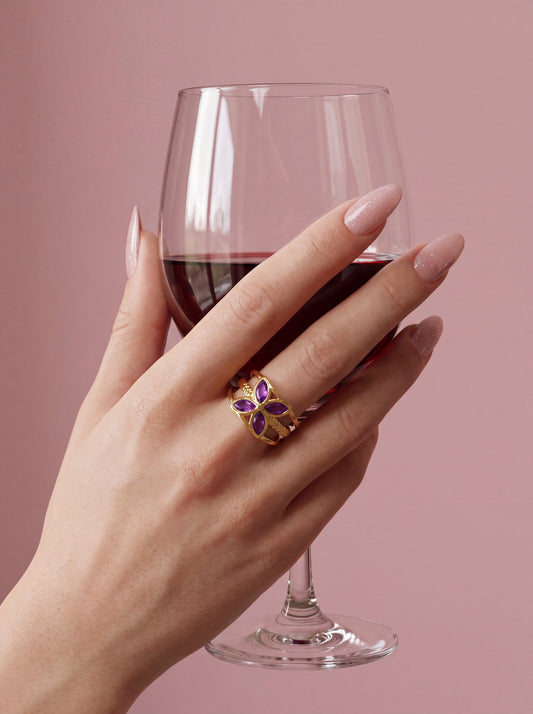 Amethyst Bloom Ring