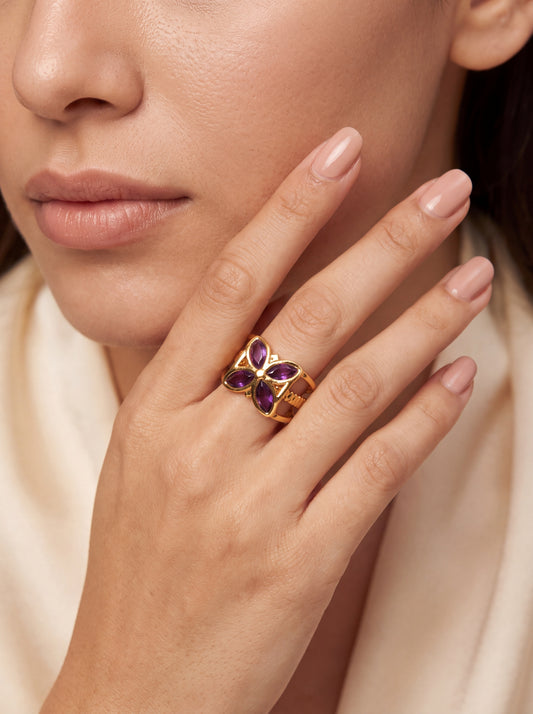 Amethyst Bloom Ring
