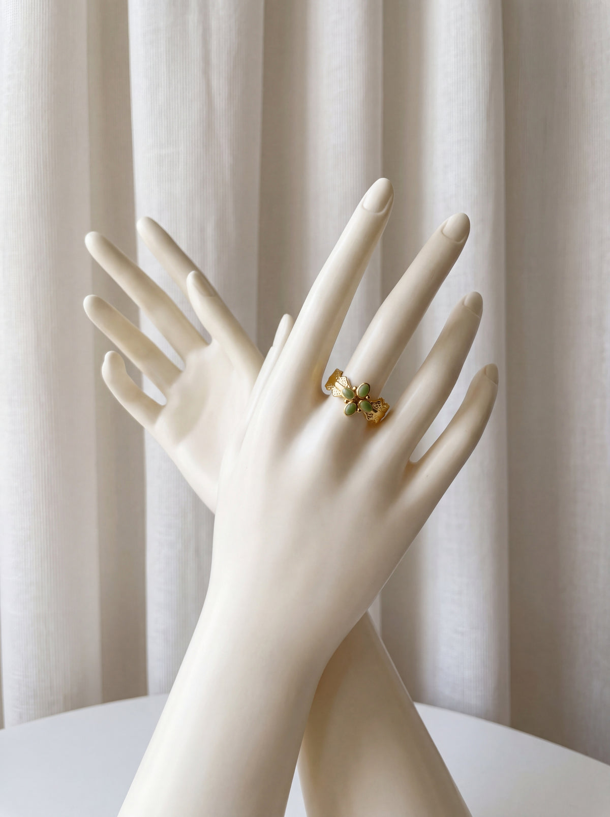 Jade Petal Ring