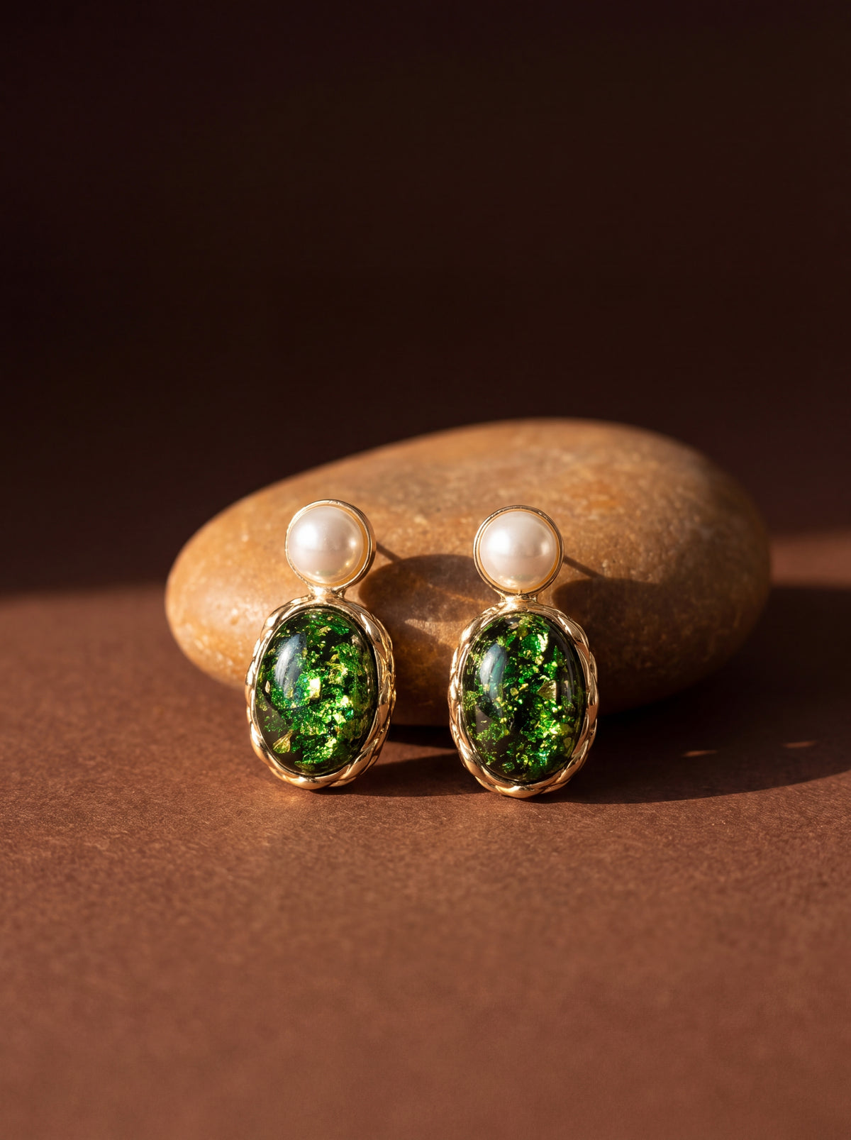 Opaline Verde Drop Earrings